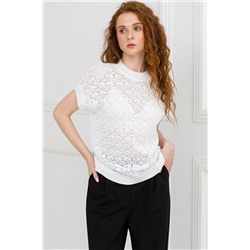 Блуза вязаная белого цвета