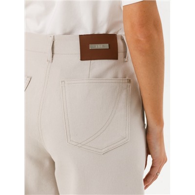 Брюки укороченные в цвете сафари