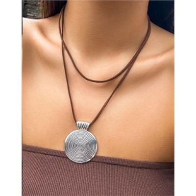 Колье / 6019-Silver /уп 12/