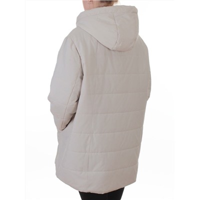 B-552 LT. BEIGE Куртка демисезонная женская (100 гр. холлофайбер)