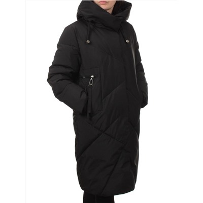 8825 BLACK Пальто зимнее женское (200 гр. холлофайбер)