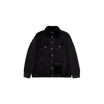 Куртка джинс утепл F021-1370-01W retro black