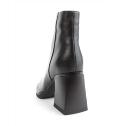 04-M3-9205 BLACK Ботильоны зимние женские (натуральная кожа, натуральный мех)