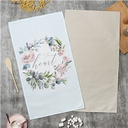 Набор полотенец «Этель» Heart 2 шт., 100% хлопок