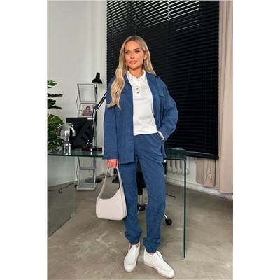 Брюки вельветовые синие Мари №1