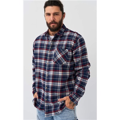 Рубашка F521-0460 blue-red