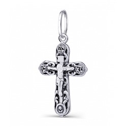 Крест из серебра литье частичное чернение