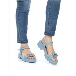 08-PEY182-5 LIGHT BLUE Босоножки женские (натуральная кожа)