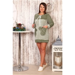 584 Туника "Фисташковая полоса"