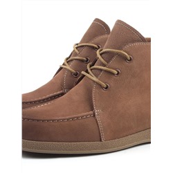 01-S77-99 BROWN Ботинки демисезонные женские (натуральная замша, байка)