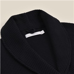 Халат вафельный женский SL HOME: Basic «Дарк Маре», хлопок 100%, чёрный