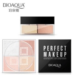 Рассыпчатая четырехцветная пудра BioAqua Perfect MakeUp Powder