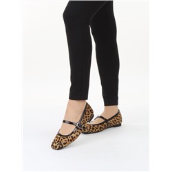 06-H11A-15Y BROWN/LEOPARD Туфли женские (натуральная кожа с ворсом)