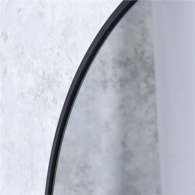Зеркало круглое в алюминиевой раме настенное 700х700 black / HLQW-AM019001 /уп 1/