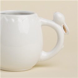 Кружка SL Home «Пасхальные кролики», 500 мл, доломит, белая