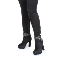 02-1407R-600Y1 4BC07F Сапоги женские (натуральная замша, натуральный мех (евромех))