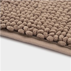 Коврик для дома LaDо́m, букли, плотность 1100 г, 50×80 см, коричневый