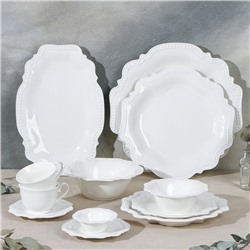 Пирожковая тарелка Magistro «Сюита», d=21 см, фарфор, белая