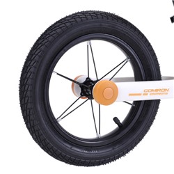 Беговел 12" COMIRON TN23B05W надувные покрышки, алюминиевые обода, пром. подшипники, цветная коробка АКЦИЯ/уп 6/ белый