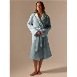 Халат вафельный женский SL HOME: Basic «Аззура», хлопок 100%, бирюзовый