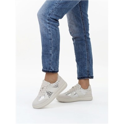 03-A1024-2 LT. BEIGE Полуботинки спортивные женские (натуральная замша,натуральная кожа)