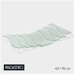 Блюдо сервировочное Magistro «Авис», 7 ступеней, 40×76×8 см, стекло