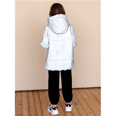 2165-S Куртка на синтепоне Розовый - серый/140