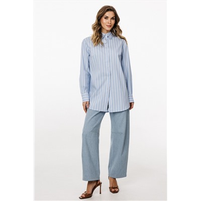 Блуза EOLA 3049 голубой_в_полоску