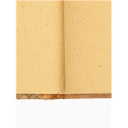 Записная книжка плетёная, 48 листов, 17×22×2 см, бежевая