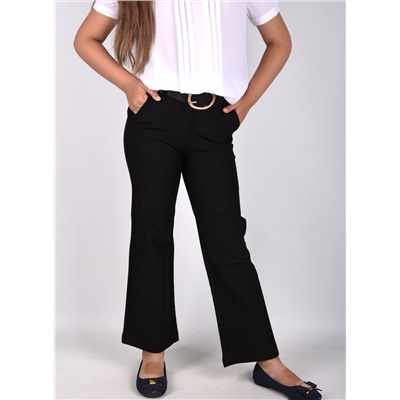 21018 Брюки школьные "Кюлоты" Черный/24(152)