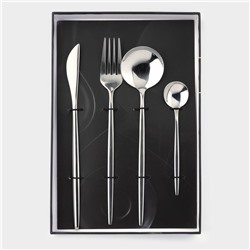 Столовые приборы Magistro «Блинк», 4 предмета, нержавеющая сталь, серебристые