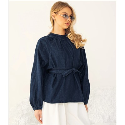 Блуза #КТ80303, синий