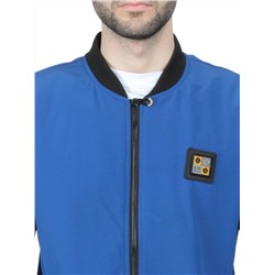 EM25056 BLUE Куртка-бомбер мужская демисезонная (100 гр. синтепон)
