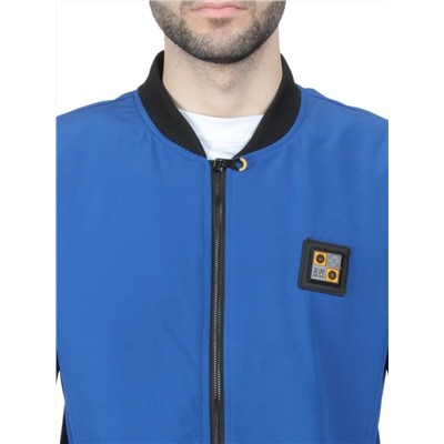 EM25056 BLUE Куртка-бомбер мужская демисезонная (100 гр. синтепон)