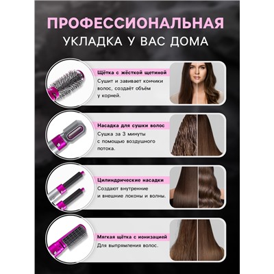 Мультистайлер Luazon LW-17, 1000 Вт, керамическое покрытие, 5 насадок, до 120 °C
