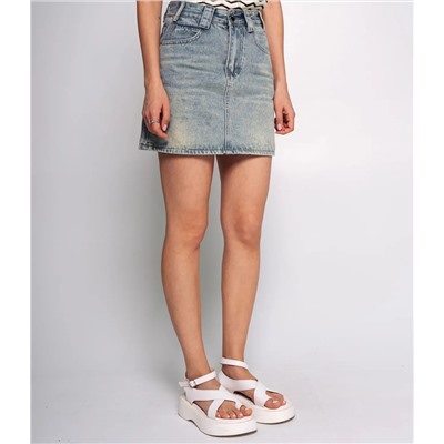 Джинсовая юбка #КТ9552, голубой