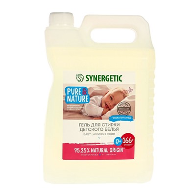 Жидкое средство для стирки Synergetic, гель, для детского белья, 5 л