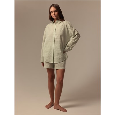 Сорочка ночная женская SL HOME Basic, зелёная