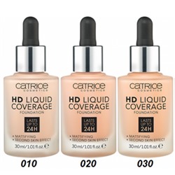 Тональная основа HD Liquid Coverage Foundation Catrice (тон 020)