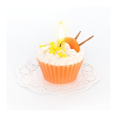 Свеча "пирожное" ручной работы ORANGE, d8 h6 см, TM Aromatte