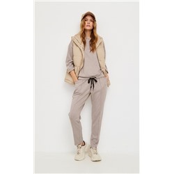 Брюки женские на резинке F212-0820 бежевые
