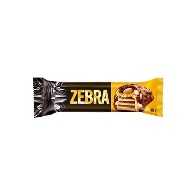 Вафли «Zебра», глазированные, 40 г (упаковка 15 шт)