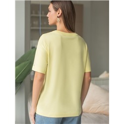 Свободная футболка из премиального хлопка с эластаном