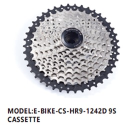 Кассета SUNSHINE E-BIKE. 9 скоростей. 12-42T. HR9-1242D. Steel. 549 г /уп 20/
