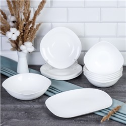 Столовый набор 14 предметов квадратный БИГ  SQ-14 8575912 (WHITE) (уп 2)