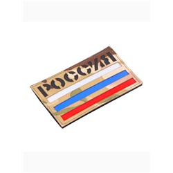 Шеврон на одежду «Россия», на липучке, 8.5×5 см, разноцветный