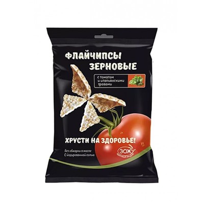 Флайчипсы зерновые с томатом и итальянскими травами, 40 гр