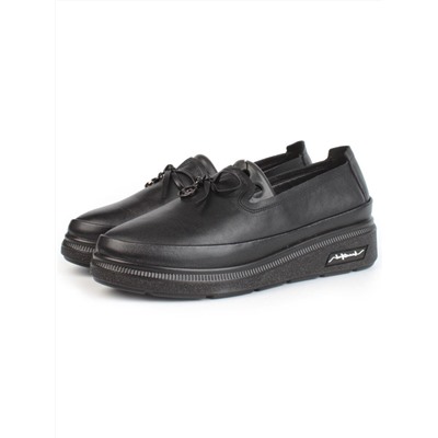 03-5318 BLACK Полуботинки женские (натуральная кожа)