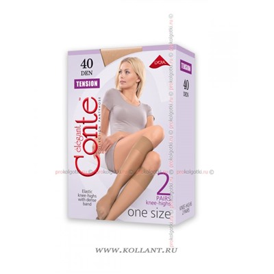 Tension 40 Knee-highs, 2 PairsConte