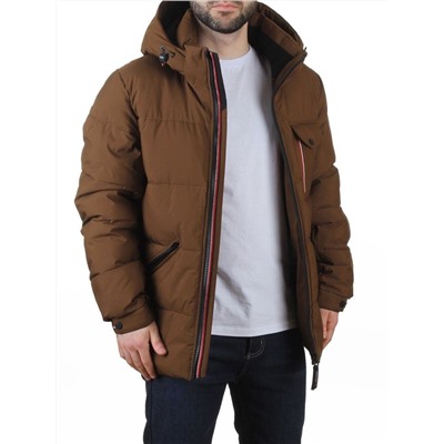 6393 BROWN Куртка мужская зимняя (200 гр. холлофайбер)